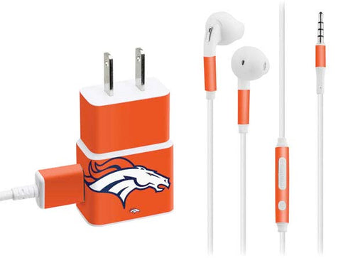 NFL Denver Broncos Large Logo Phone Charger Skin